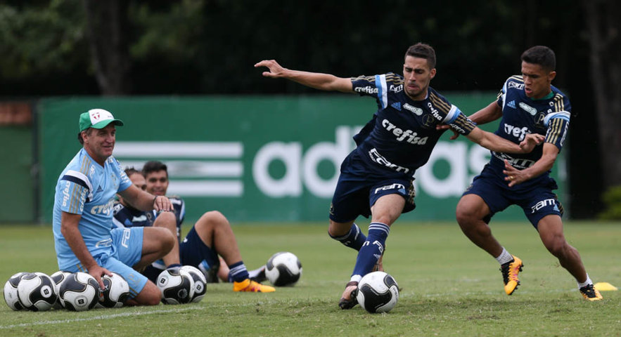 Cuca comanda treino no Palmeiras e perde dois titulares por conta de lesão